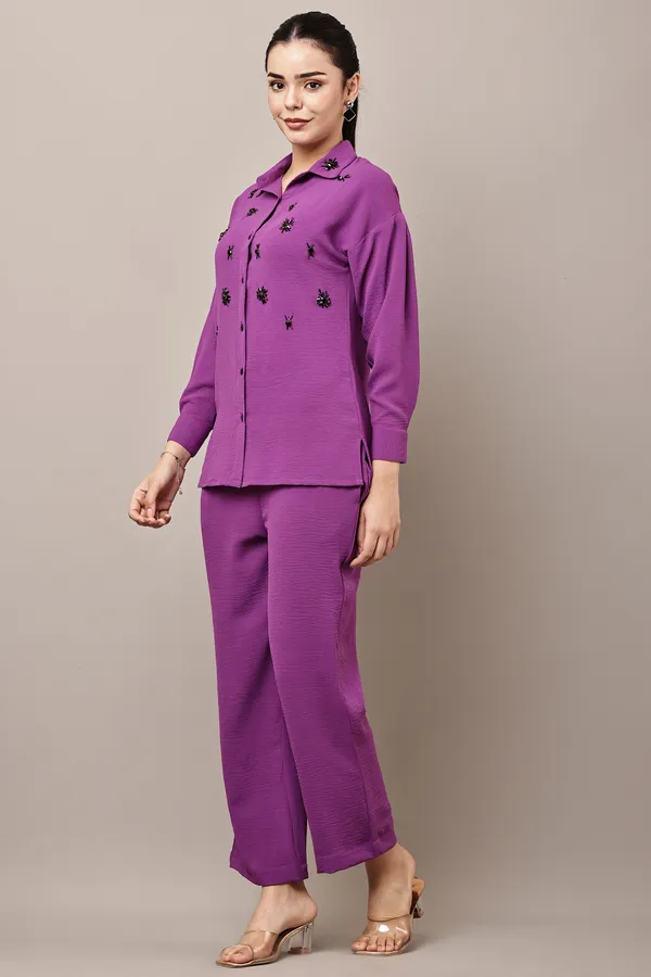 Purple__Hand-Embroidered_Coord_Set_For_Women_