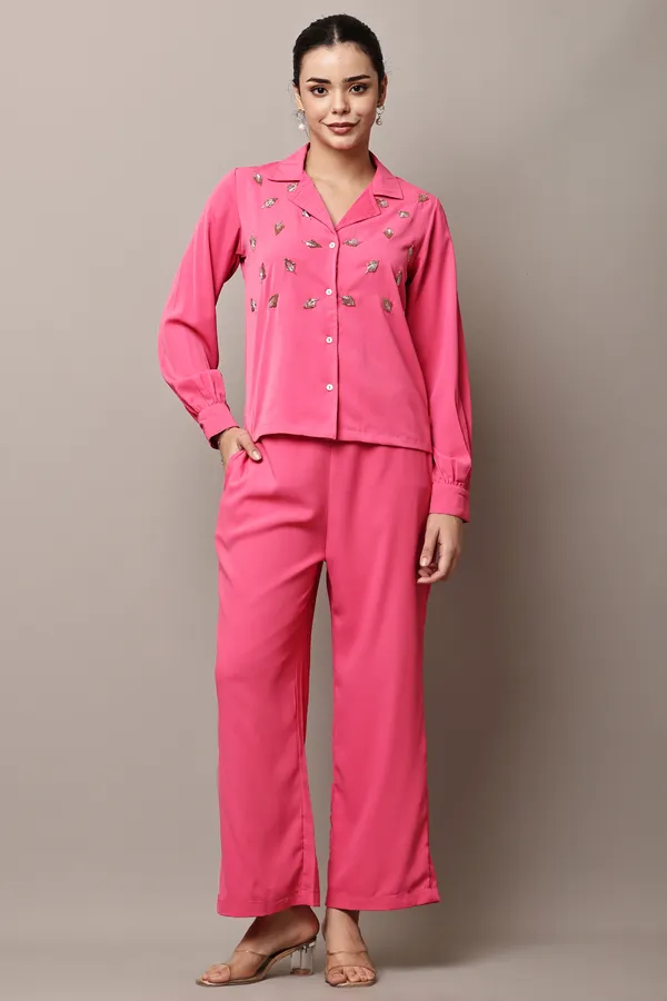 Pink_Hand-Embroidered_Coord_Set_For_Women_