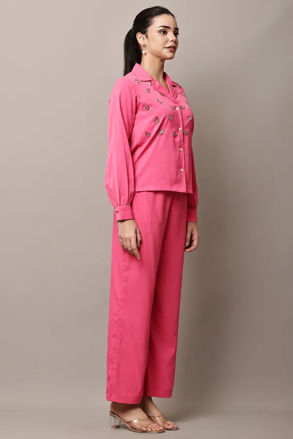 Pink_Hand-Embroidered_Coord_Set_For_Women_