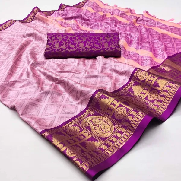 Dola_Silk_Ethnic_Jacquard_Border_Saree_with_Designer_Print_and_Pallu
