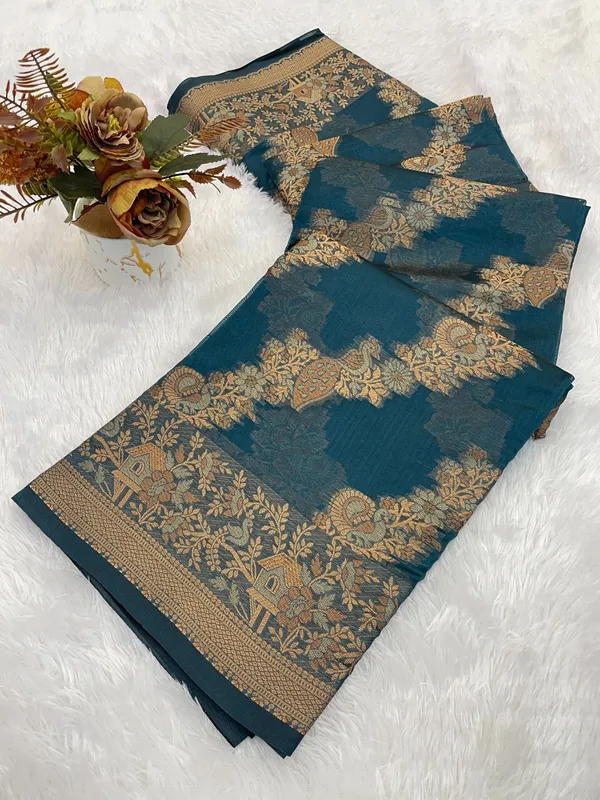 Elegant_Organza_Weaving_Saree_-_Designer_Border_and_All-Over_Pattern