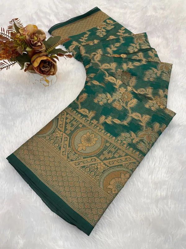 Traditional_Jaal_Pattern_Organza_Designer_Saree