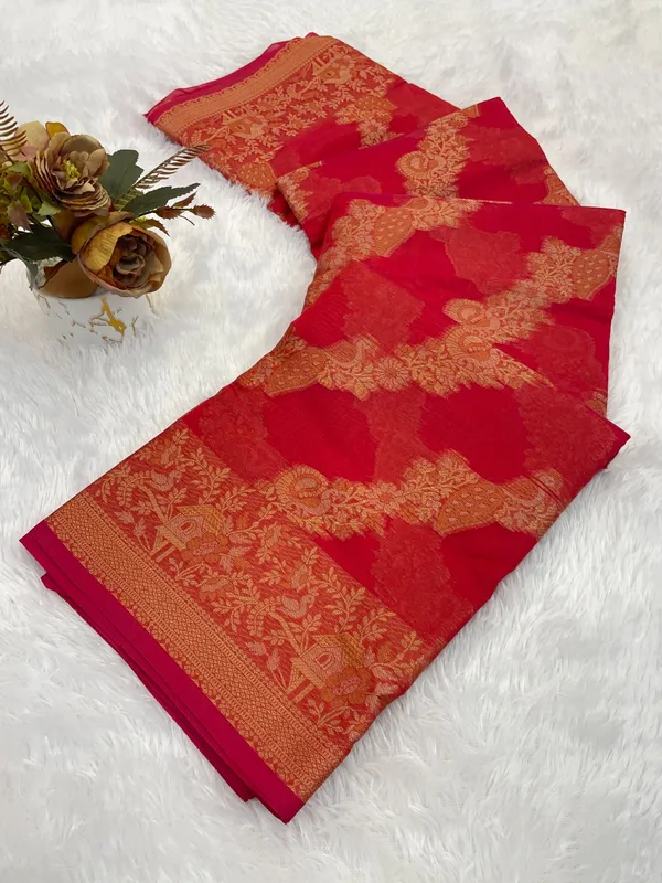 Elegant_Organza_Weaving_Saree_-_Designer_Border_and_All-Over_Pattern