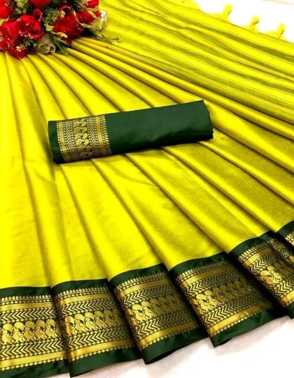 Elegant_Aura_Cotton_Saree_Collection_with_Traditional_Designer_Border