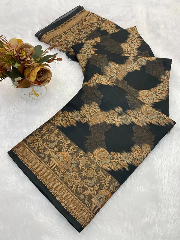 Elegant_Organza_Weaving_Saree_-_Designer_Border_and_All-Over_Pattern