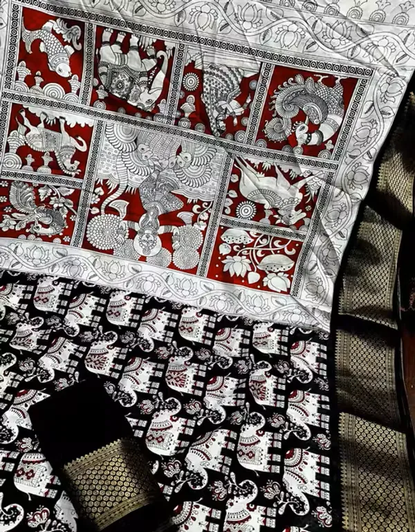 Premium_Dola_Silk_Saree:_Elephant_Pattern_Body_with_Artisan-Inspired_Narrative_Pallu