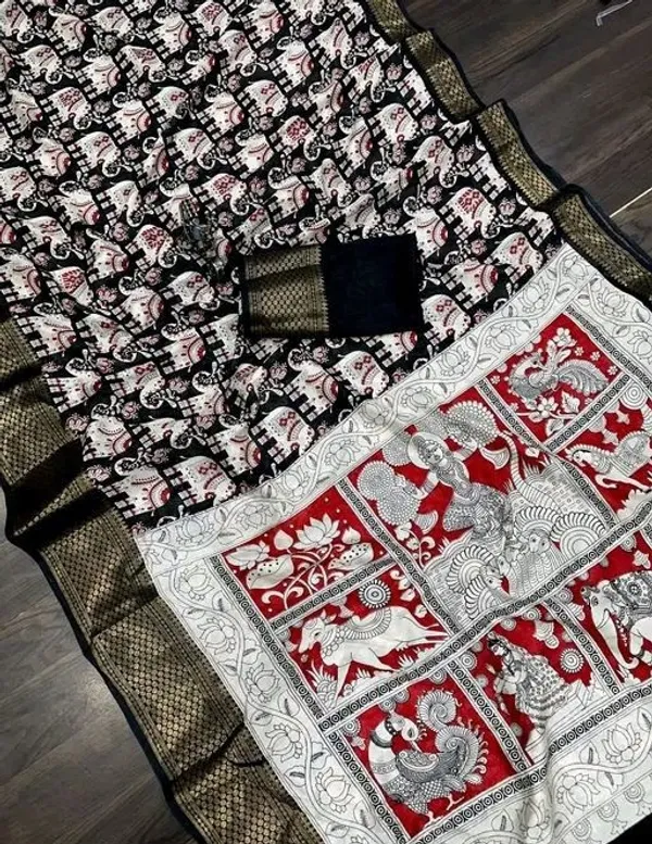 Premium_Dola_Silk_Saree:_Elephant_Pattern_Body_with_Artisan-Inspired_Narrative_Pallu