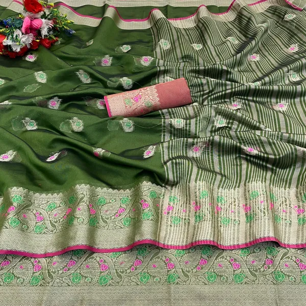 Exquisite_Organza_Saree:_Mina_Butti_&_Designer_Border