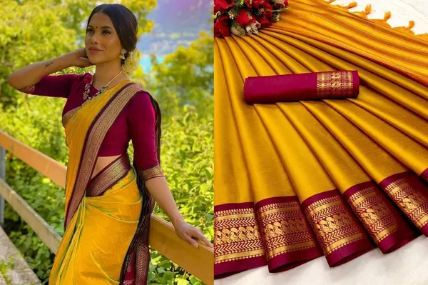Elegant_Aura_Cotton_Saree_Collection_with_Traditional_Designer_Border