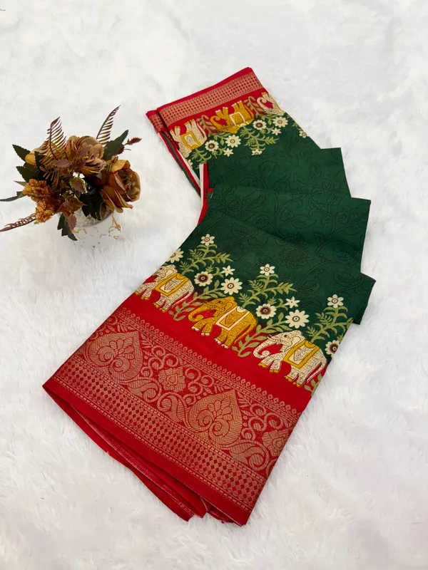 Regal_Dola_Silk_Saree_with_Elephant_Motifs