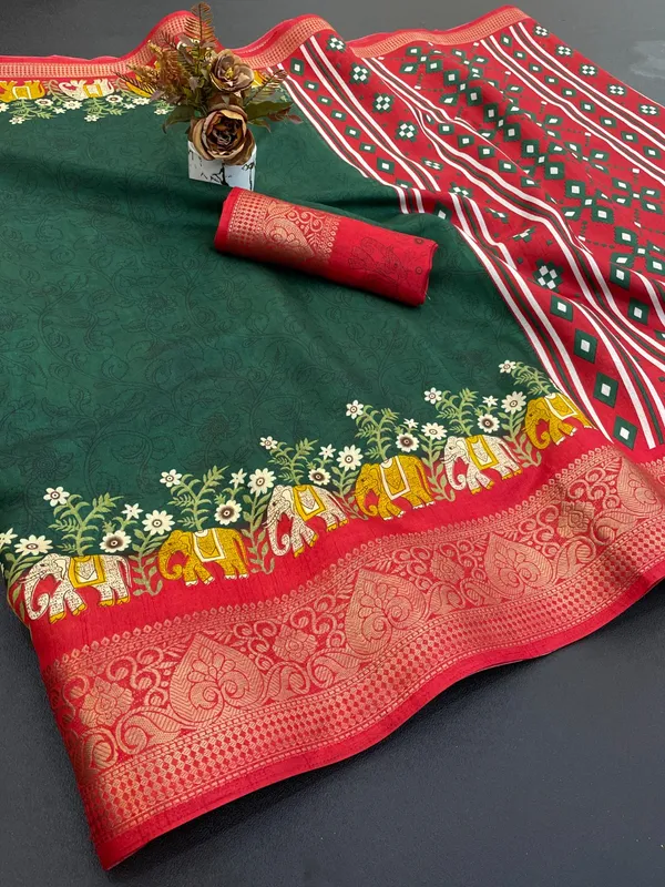 Regal_Dola_Silk_Saree_with_Elephant_Motifs