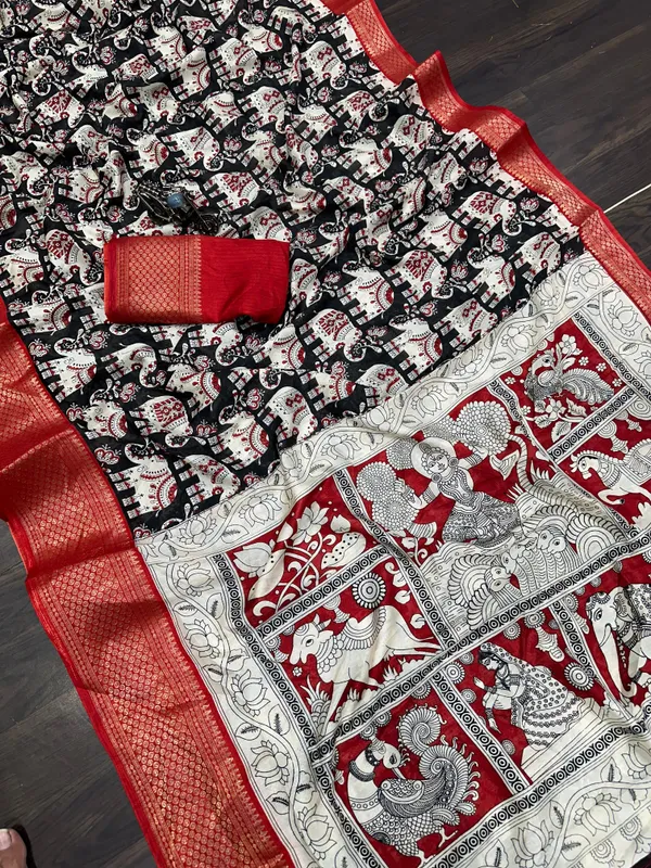 Premium_Dola_Silk_Saree:_Elephant_Pattern_Body_with_Artisan-Inspired_Narrative_Pallu