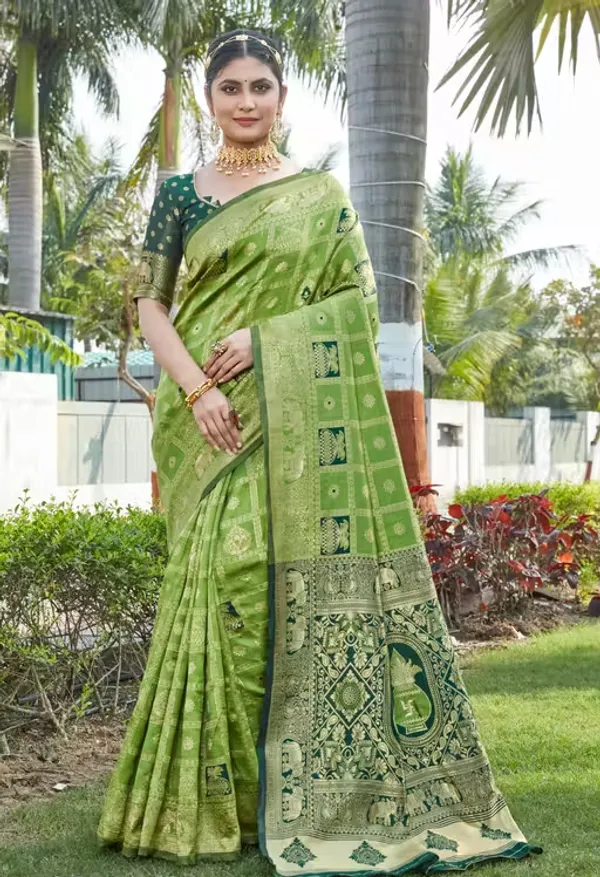 Cotton_Silk_Jacquard_Saree_With_Unstitched_Blouse