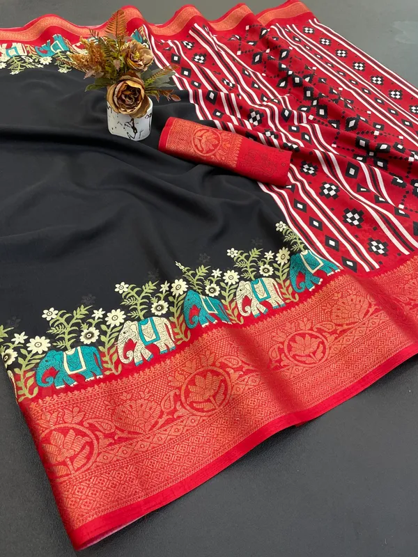 Regal_Dola_Silk_Saree_with_Elephant_Motifs