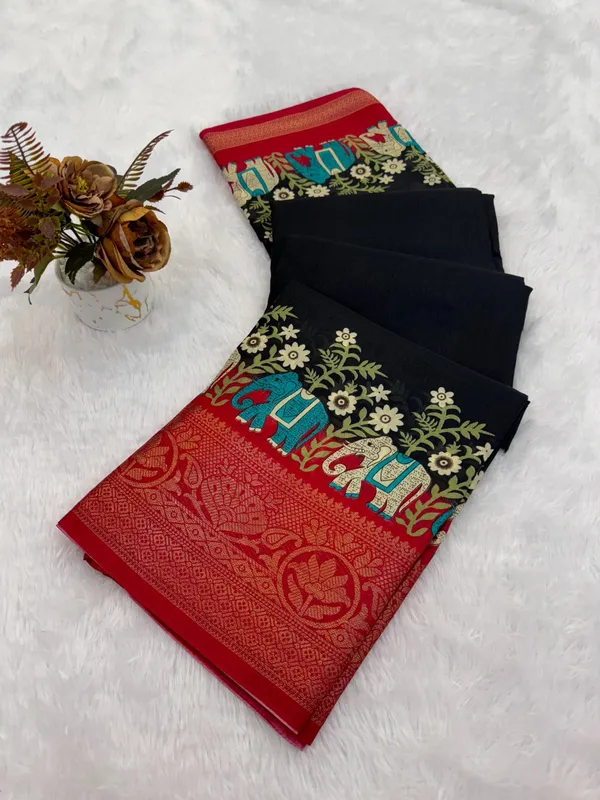 Regal_Dola_Silk_Saree_with_Elephant_Motifs