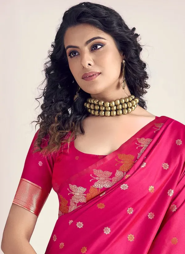 Women's_banarasi_silk_blend_saree_in_dark_pink_colour