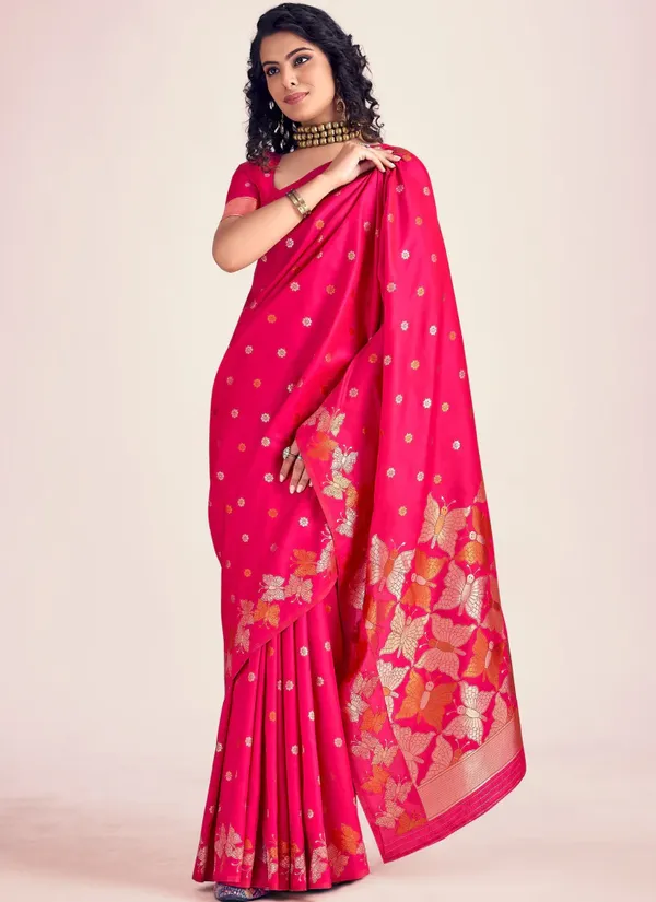 Women's_banarasi_silk_blend_saree_in_dark_pink_colour