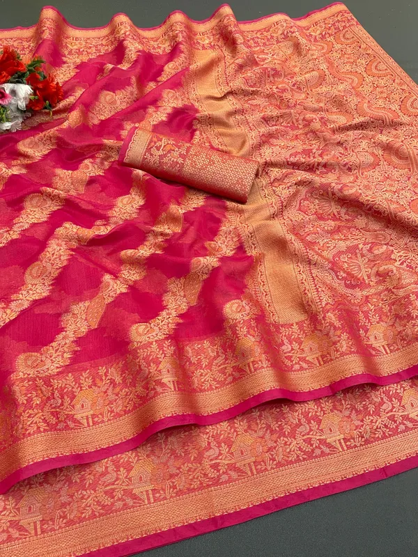 Elegant_Organza_Weaving_Saree_-_Designer_Border_and_All-Over_Pattern
