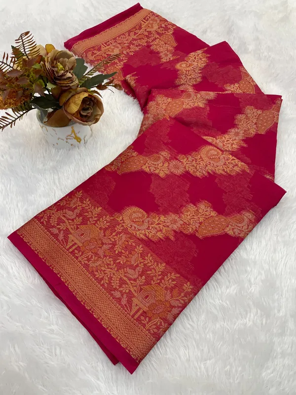 Elegant_Organza_Weaving_Saree_-_Designer_Border_and_All-Over_Pattern