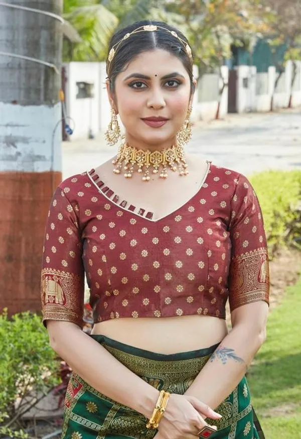 Cotton_Silk_Jacquard_Saree_With_Unstitched_Blouse