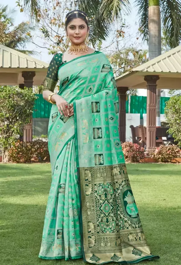 Cotton_Silk_Jacquard_Saree_With_Unstitched_Blouse