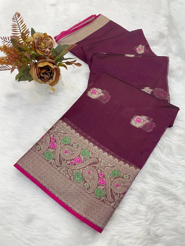 Exquisite_Organza_Saree:_Mina_Butti_&_Designer_Border