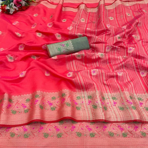 Exquisite_Organza_Saree:_Mina_Butti_&_Designer_Border