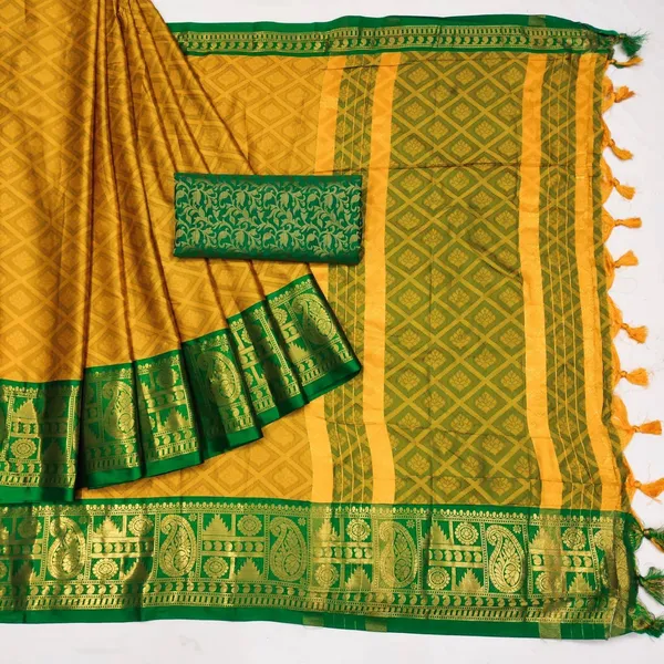 Dola_Silk_Ethnic_Jacquard_Border_Saree_with_Designer_Print_and_Pallu