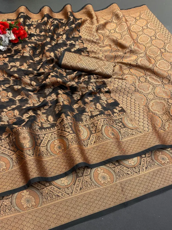 Traditional_Jaal_Pattern_Organza_Designer_Saree