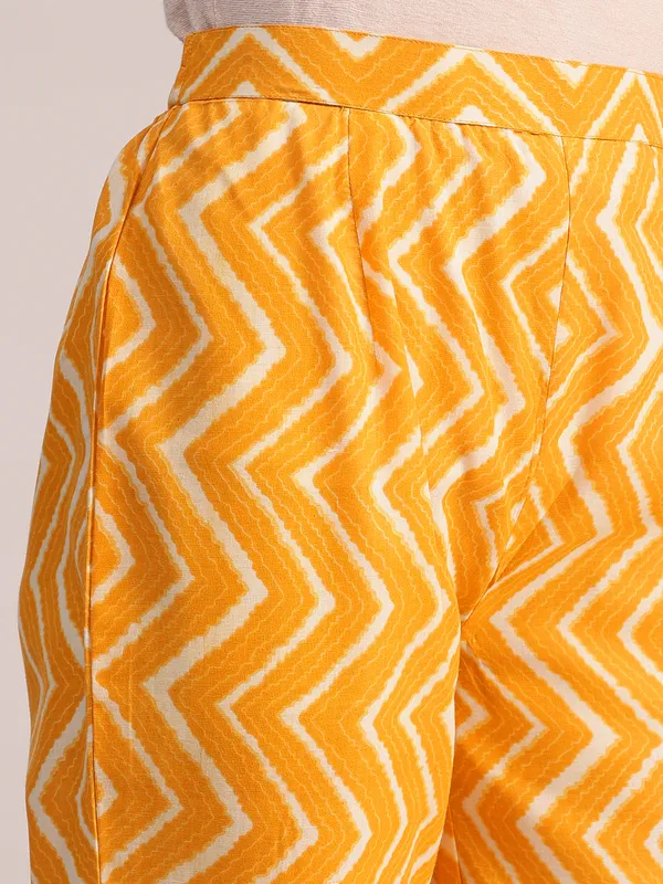 Mustard_Yellow_Floral_Printed_Kurta_With_Chevron_Printed_Pants_&_Dupatta_Set_For_Women__|_Premium_Kurta_Set_For_Daily_Wear