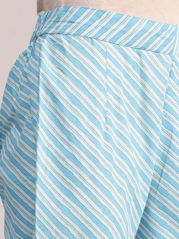 Sky_Blue_Floral_Printed_A-Line_Kurta_With_Striped_Pants_&_Dupatta_Set_For_Women_|_Premium_Kurta_Set_For_Daily_Wear