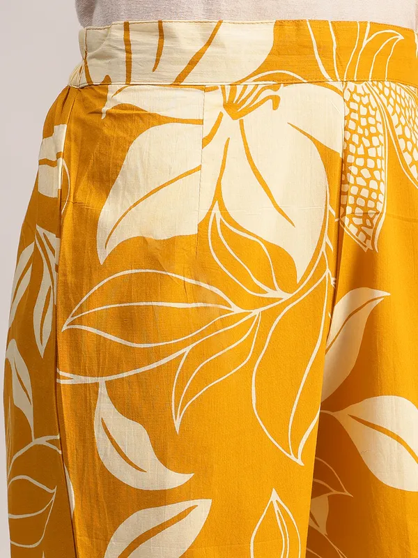 Mustard_Yellow_&_White_Floral_Printed_Cotton_Co-Ord_Set_For_Women