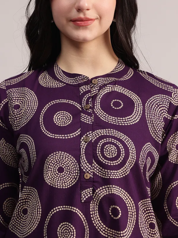 Purple_Abstract_Printed_Pure_Cotton_Co-Ord_Set_For_Women