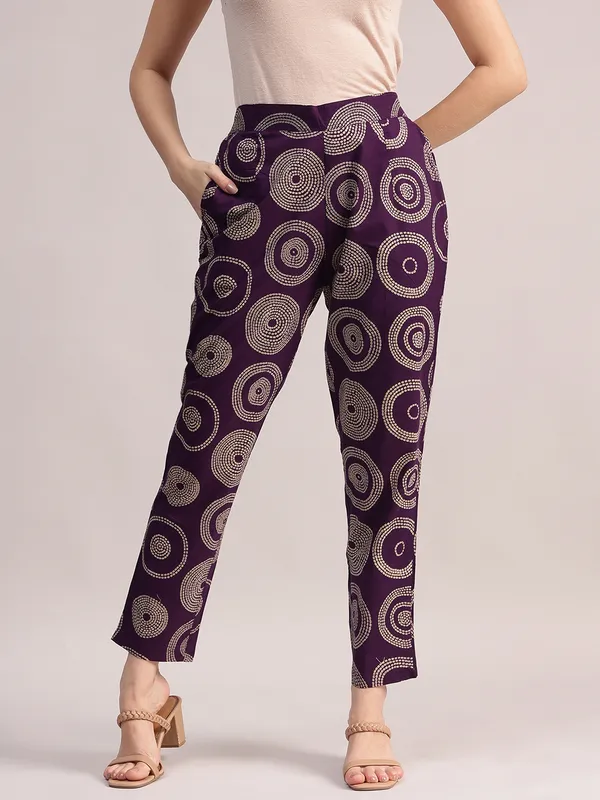 Purple_Abstract_Printed_Pure_Cotton_Co-Ord_Set_For_Women