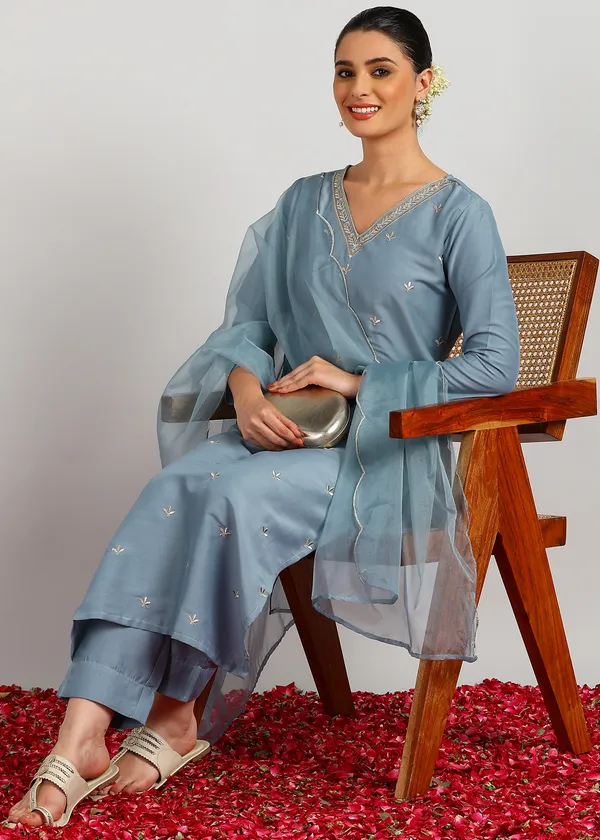 Sky_Grey_Embroidered_Kurta_Set_With_Dupatta_For_Women