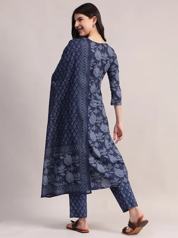 Blue_Floral_Printed_Cotton_Straight_Kurta_With_Trouser_&_Dupatta_For_Women__|_Premium_Kurta_Set_For_Daily_Wear