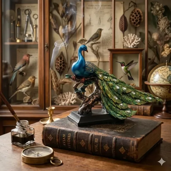Ornate2_Blue_Majestic_Peacock_Pedestal_Statue_with_Jeweled_Tail_-_Design_2