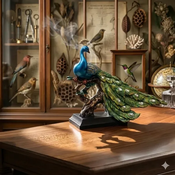 Ornate2_Blue_Majestic_Peacock_Pedestal_Statue_with_Jeweled_Tail_-_Design_2