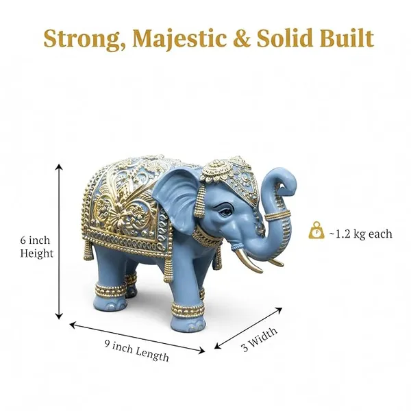 Royal_Blue_Gajraj_Elephant_Showpiece_Pair_for_Home_Decor_|_Marble_Dust_Resin_(6_x_9_inch)_Statue_Set_|_Vastu_Wealth,_Prosperity_Gift_for_Diwali_&_Housewarming
