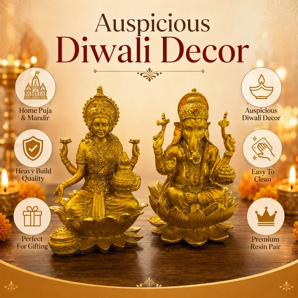Golden_Lakshmi_Ganesh_Idol_Murti_For_Diwali_Pooja,_Home_Decor_&_Gifting