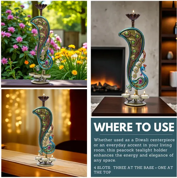 Handcrafted_Peacock_Tealight_Candle_Holder_–_Iron_Tabletop_Showpiece_for_Home_Decor_&_Office_|_17_Inch_T-Light_for_Diwali_Navratri_Festival_Gift