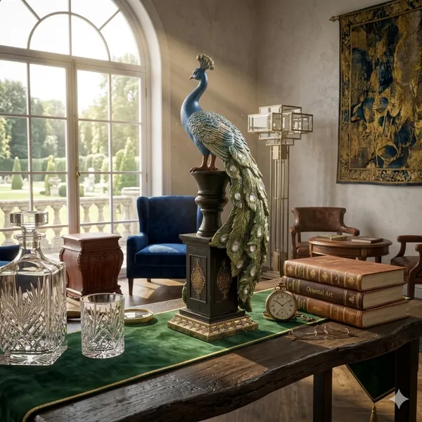Ornate1_Blue_Majestic_Peacock_Pedestal_Statue_with_Jeweled_Tail_-_Design_1