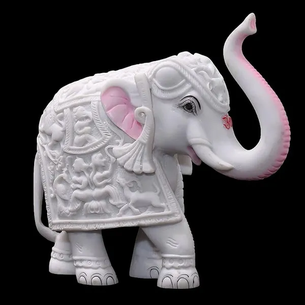 Pack_of_2_White_Elephant_Showpieces_for_Home_Decor_–_Marble_Resin_Elephant_Statue_for_Living_Room,_Table,_Shelf,_Vastu,_Feng_Shui,_Office_Decor_&_Gifting