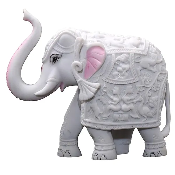 Pack_of_2_White_Elephant_Showpieces_for_Home_Decor_–_Marble_Resin_Elephant_Statue_for_Living_Room,_Table,_Shelf,_Vastu,_Feng_Shui,_Office_Decor_&_Gifting