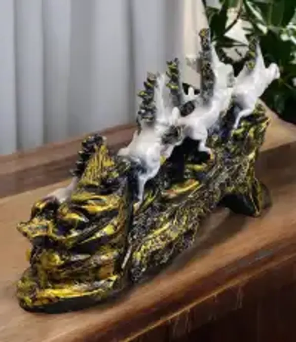 Premium_7_Horses_Running_Showpiece_On_Golden_Wave_Base_Figurine_–_Symbol_of_Success_&_Growth