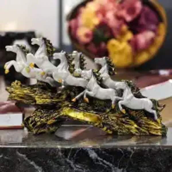 Premium_7_Horses_Running_Showpiece_On_Golden_Wave_Base_Figurine_–_Symbol_of_Success_&_Growth