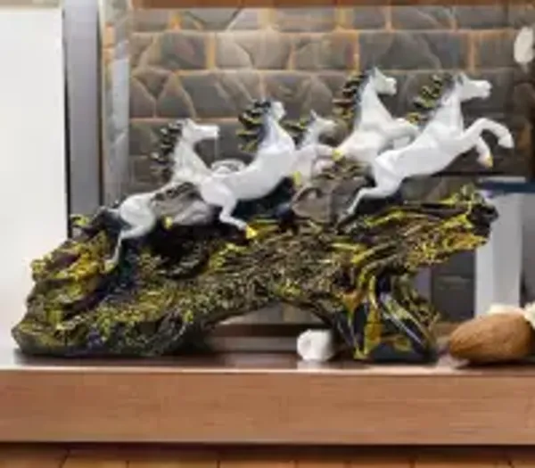 Premium_7_Horses_Running_Showpiece_On_Golden_Wave_Base_Figurine_–_Symbol_of_Success_&_Growth