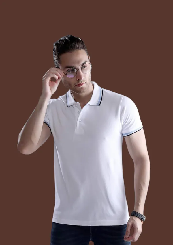 White_Wild_Star_Cotton_Premium_&_Elegant_Polo_T-Shirt_For_Unisex