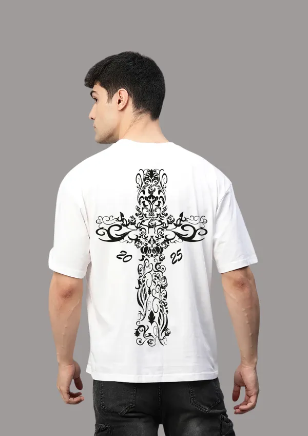 White_Holy_Boroque_Cotton_Oversized_T-Shirt_For_Unisex