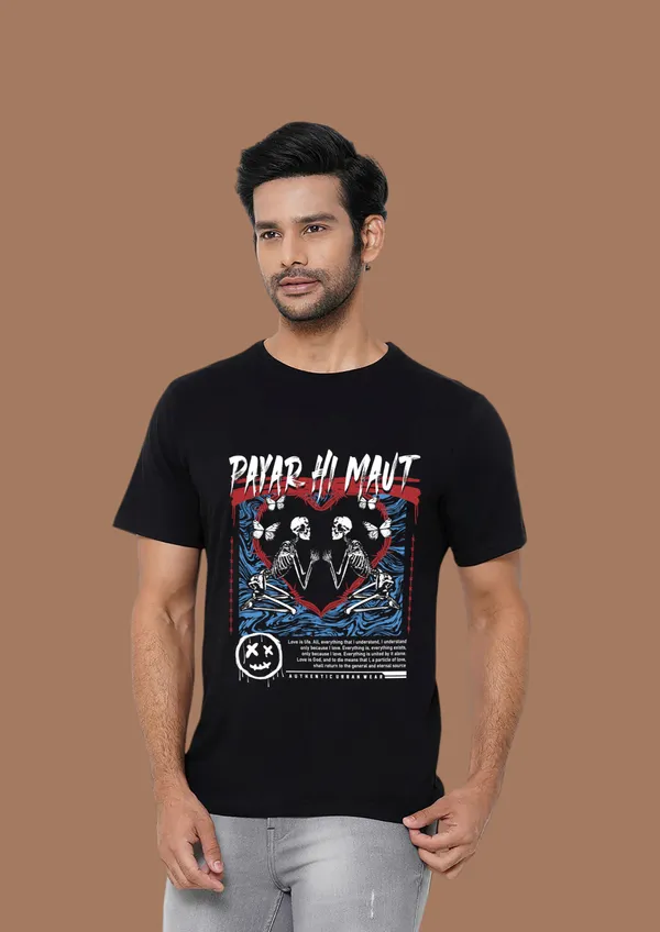 Black_Pyar_Hi_Maut_Cotton_Premium_&_Elegant_Regular_T-Shirt_For_Unisex